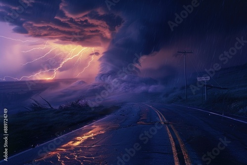 Road with Lightning Bolt