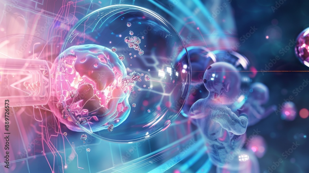 holographic display of the potential future advancements in test tube baby reproduction, holographic display of the potential future advancements in test tube baby reproduction,