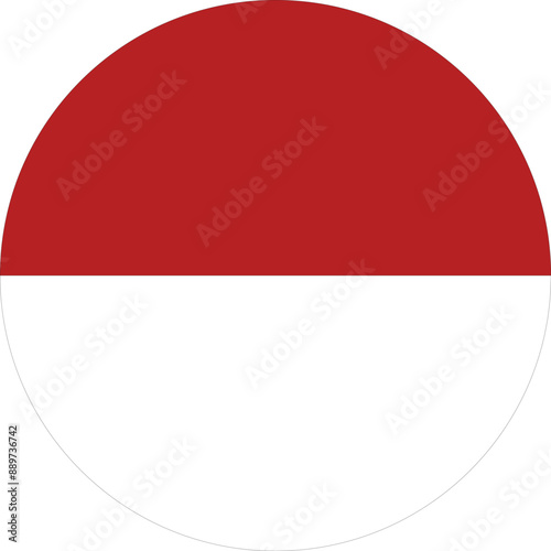 Free Download vector illustration of Circle flag of Monaco on white background, EPS10 . vector - GFXLoad