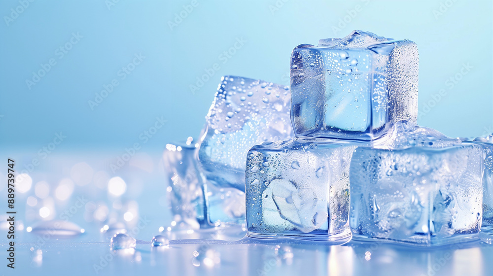 Crystal Clear Ice Cubes and Refreshing Chilled Drinks. Hydration and Cool Refreshments for Summer Crystal Clear Ice Cubes and Refreshing Chilled Drinks. Hydration and Cool Refreshments for Summer