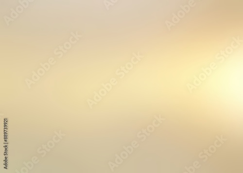 Shiny gold light smooth texture. Delicate yellow empty background. Abstract graphic.