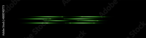 Luminous ray lines , Green neon laser beam, glowing light effect. Shiny explosions of Flash light. hi-tech design elements Futuristic eps isolated on transparent background. Vector illustration 