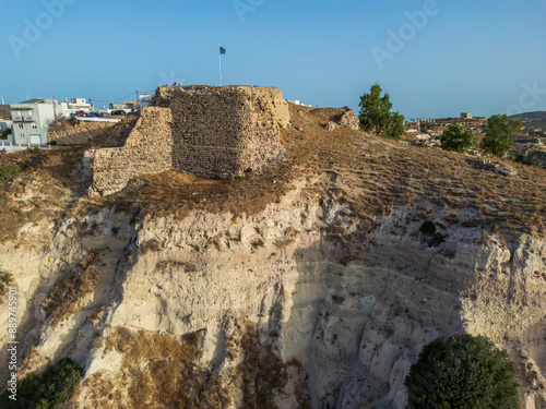 Aerial view of Kefalos castle, Kos island, Greece.  photo