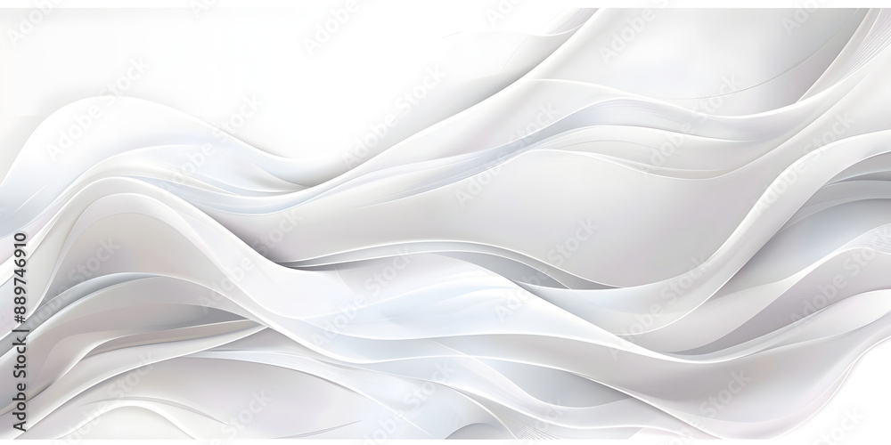 Fototapeta premium Abstract wavy background. gentle image of white waves. shadows from the light
