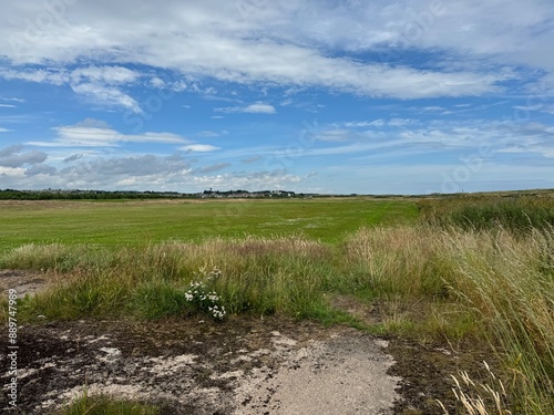 landscape with river and clouds