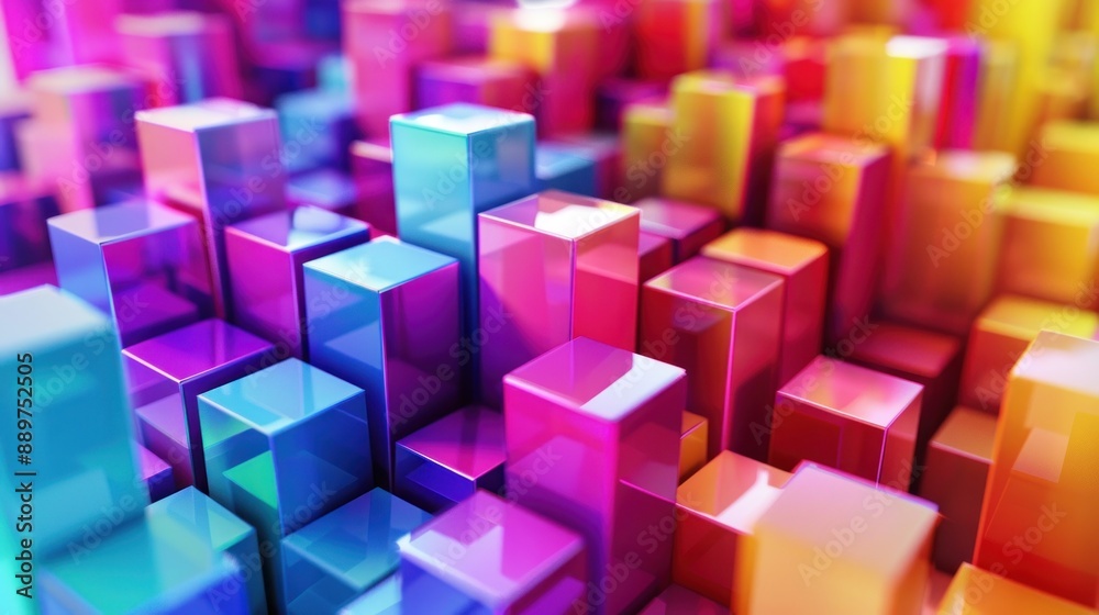 Abstract Colorful Cubes Abstract Colorful Cubes