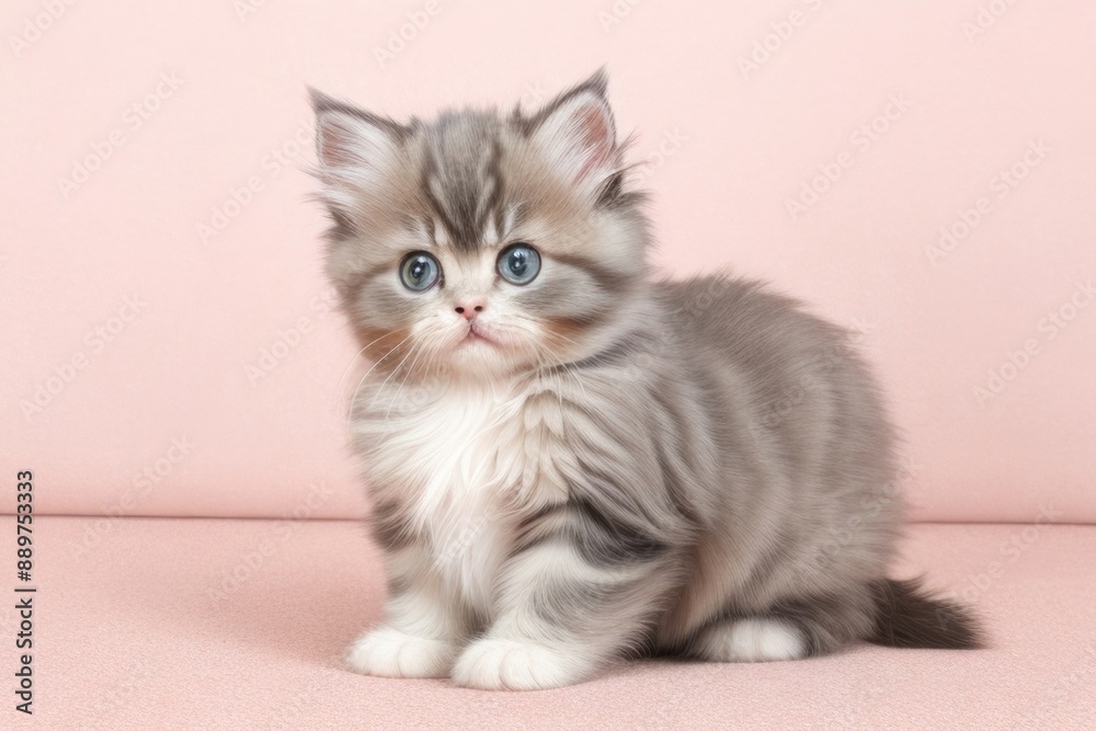 Curious Persian kitten looking into camera at home Curious Persian kitten looking into camera at home