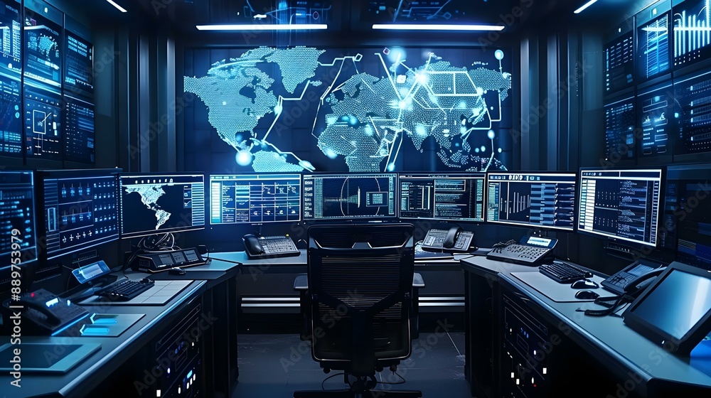 Naklejka premium Integration and productivity of technological systems