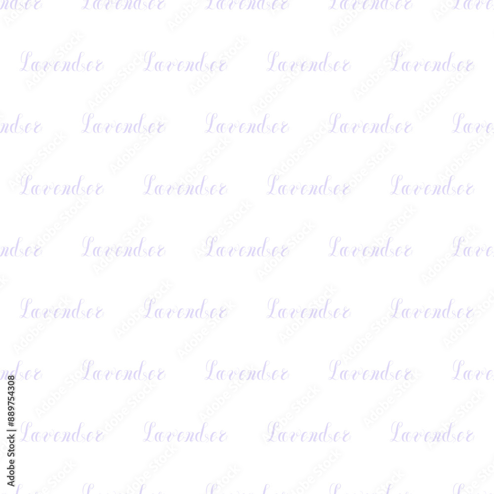 Lettering of the word lavender. Cursive. Seamless pattern. Vector illustration. Lettering of the word lavender. Cursive. Seamless pattern. Vector illustration.