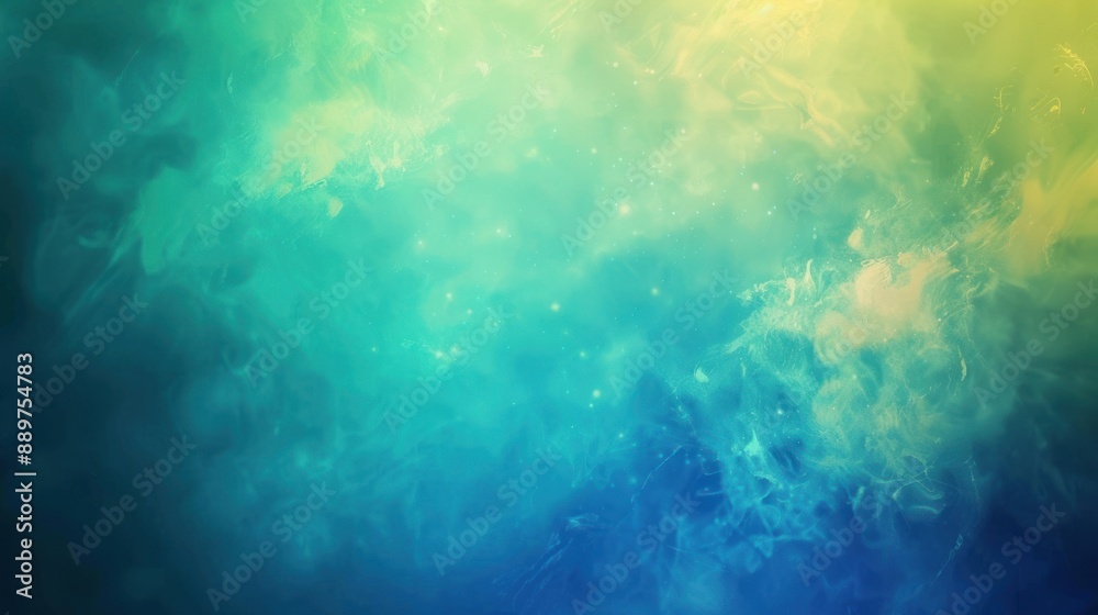 Obraz premium Abstract Watercolor Background in Blue and Green Hues