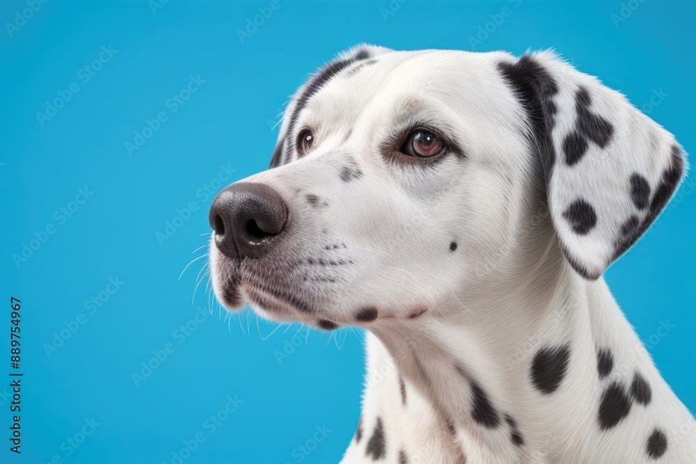 Dalmatian dog isolated on a color background Dalmatian dog isolated on a color background