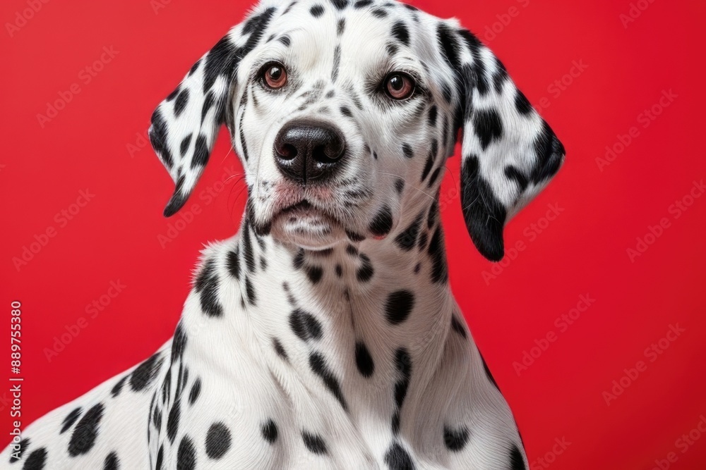 Dalmatian dog isolated on a color background Dalmatian dog isolated on a color background