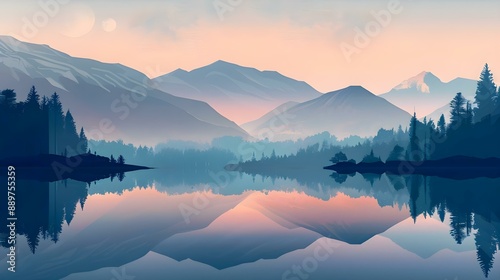 Serene beauty of lakeside landscapes