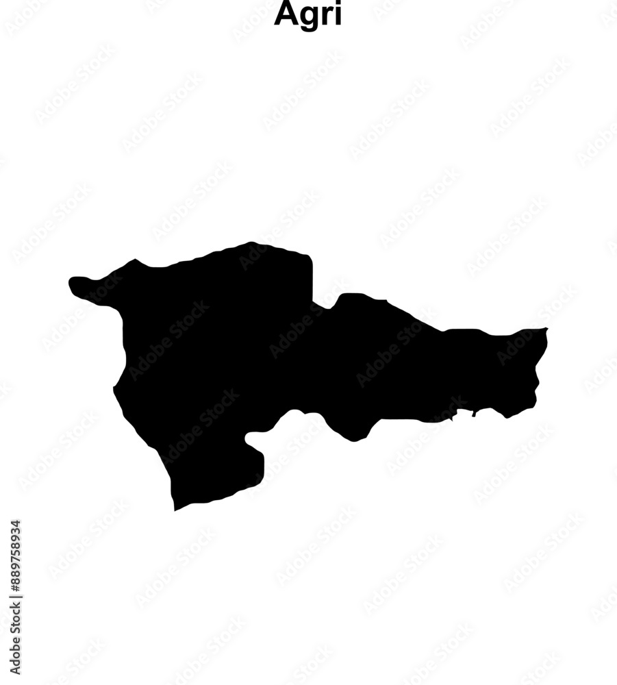 Agri outline map Agri outline map