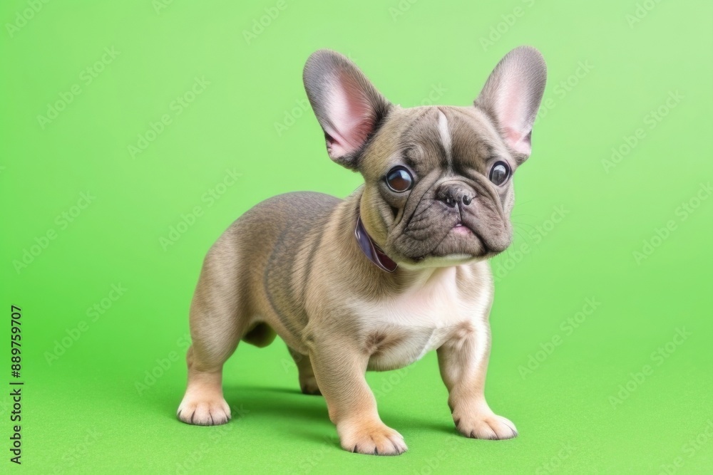 French bulldog isolated on a color background French bulldog isolated on a color background