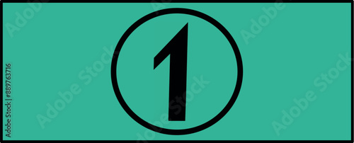 Bank note icon 1 number. Illustration of  paper note with number one inside. Illustration of payment and cash with number one. Banknote sign.
