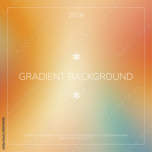 Abstract Warm and Cool Tones Background with Curved Shape