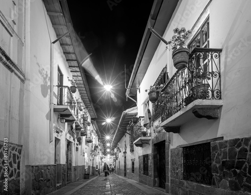 Streets, houses and corners of the old city of Quito, Ecuador. It's the first city to be named World Heritage City by the UNESCO.