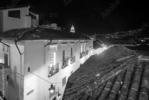 Streets, houses and corners of the old city of Quito, Ecuador. It's the first city to be named World Heritage City by the UNESCO.