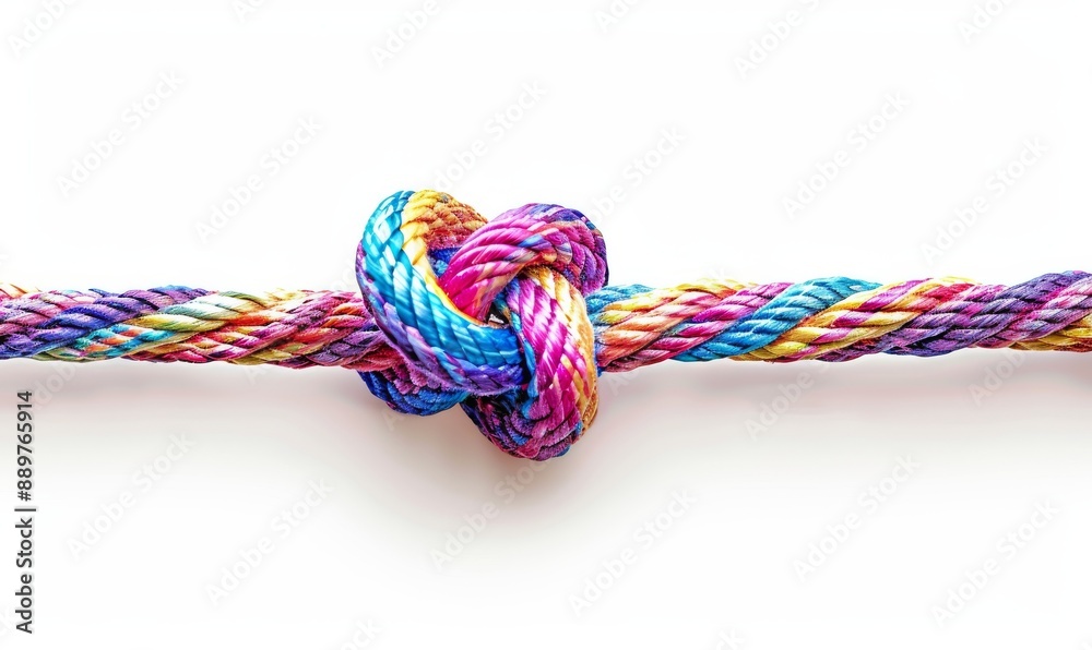 Colorful ropes twisted in different directions isolated on white. Unity concept. Colorful ropes twisted in different directions isolated on white. Unity concept.