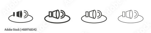 Surround sound vector icon