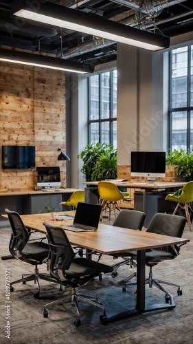 Beautiful office and dining area with cafe area