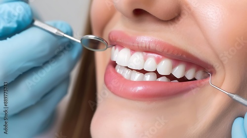 Dentist explaining the process of getting dental veneers