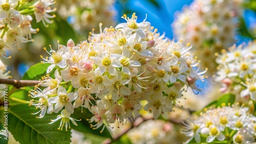 Close-up of beautiful wingnut tree flowers in full bloom , wingnut, Pterocarya fraxinifolia, tree, flowers, bloom, close-up, nature photo