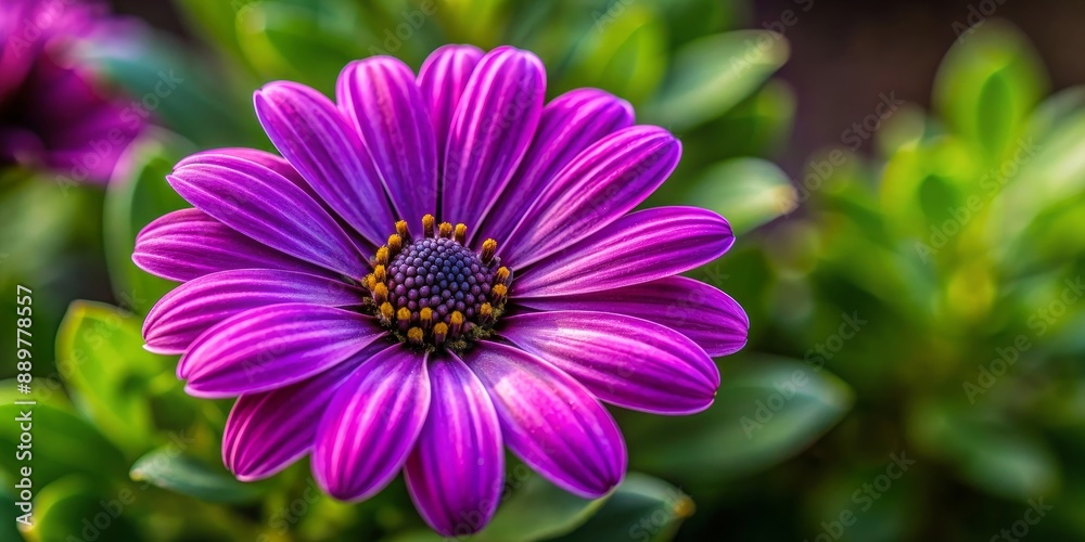 Obraz premium Vibrant purple flower in full bloom, Botanical, nature, petals, vibrant, blooming, garden, flora, colorful, fresh, beautiful