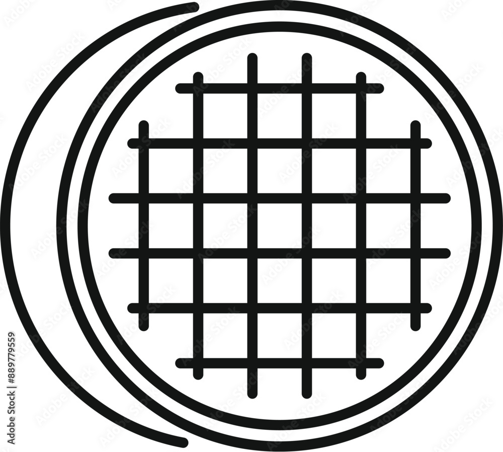 Round waffle iron is ready to make a tasty breakfast, lunch, or dinner Round waffle iron is ready to make a tasty breakfast, lunch, or dinner
