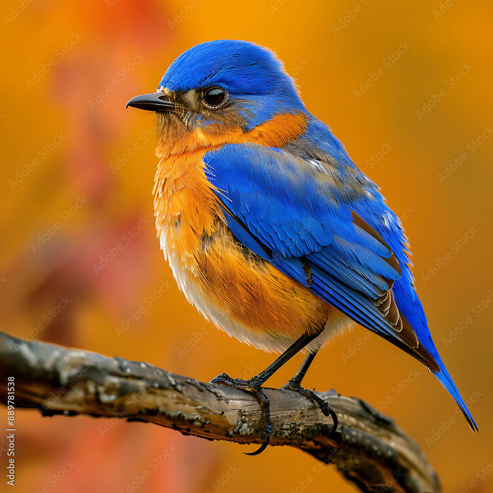 Naklejka premium blue bird on a branch