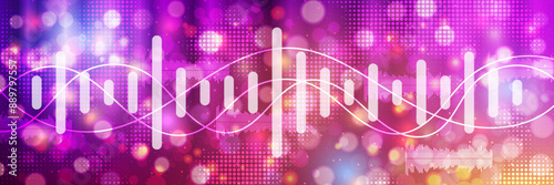 Night music party, dance club, music festival colorful banner vector design template