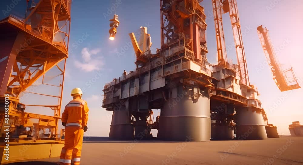 An engineer manages oil rig operations ensuring efficient fuel ...