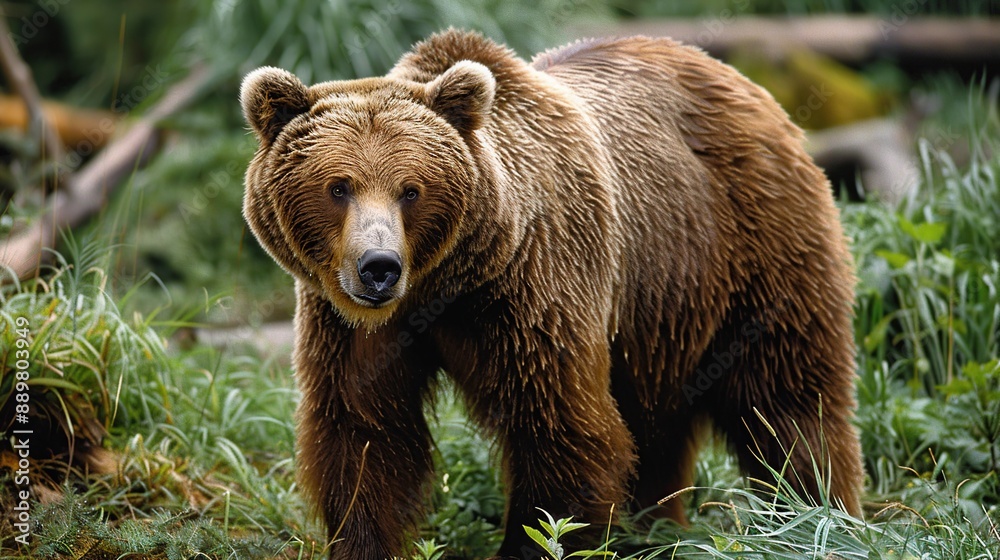 Majestic Brown Bear in Its Natural Habitat Majestic Brown Bear in Its Natural Habitat