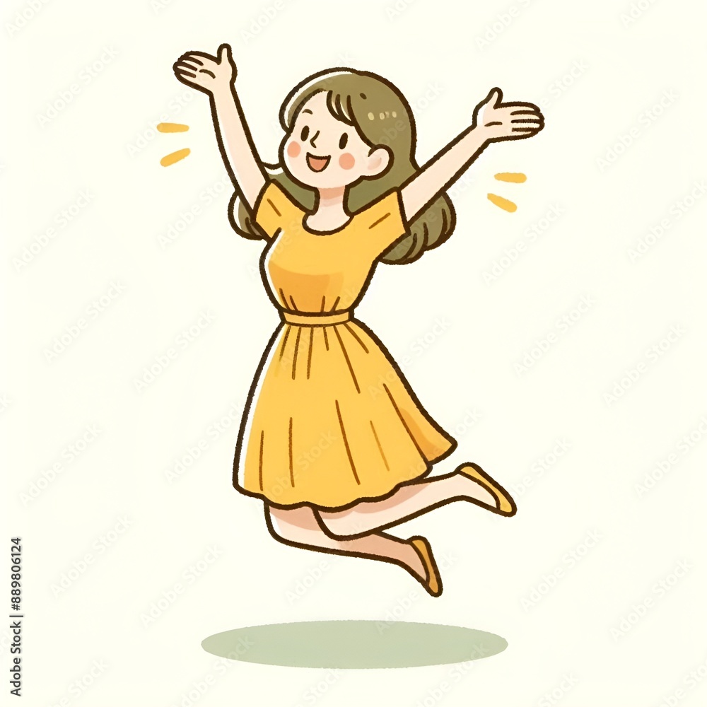 a girl who hurrahs with joy. Generative ai a girl who hurrahs with joy. Generative ai