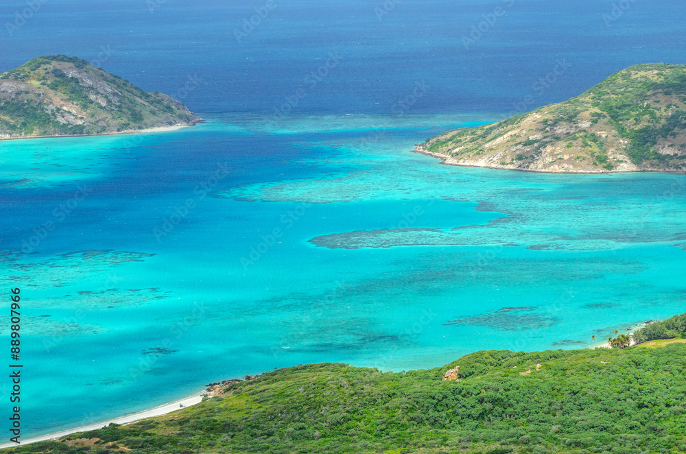 Picturesque tropical golden sandy Mangrove Beach with turquoise water on Blue Lagoon bay, Lizard Island, Australia. Lizard Island is situated on Great Barrier Reef in north-east part of Queensland Picturesque tropical golden sandy Mangrove Beach with turquoise water on Blue Lagoon bay, Lizard Island, Australia. Lizard Island is situated on Great Barrier Reef in north-east part of Queensland