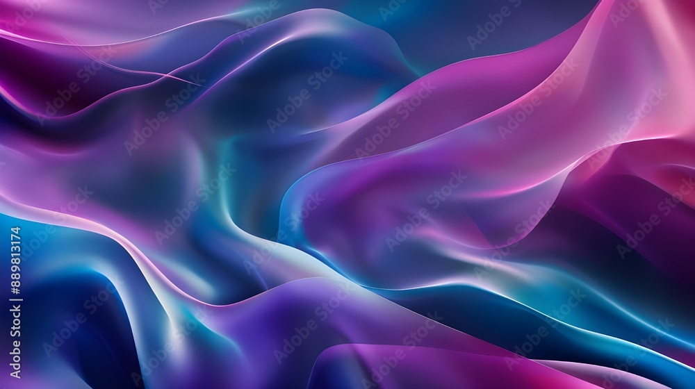 Obraz premium Abstract Blue And Purple Waves.