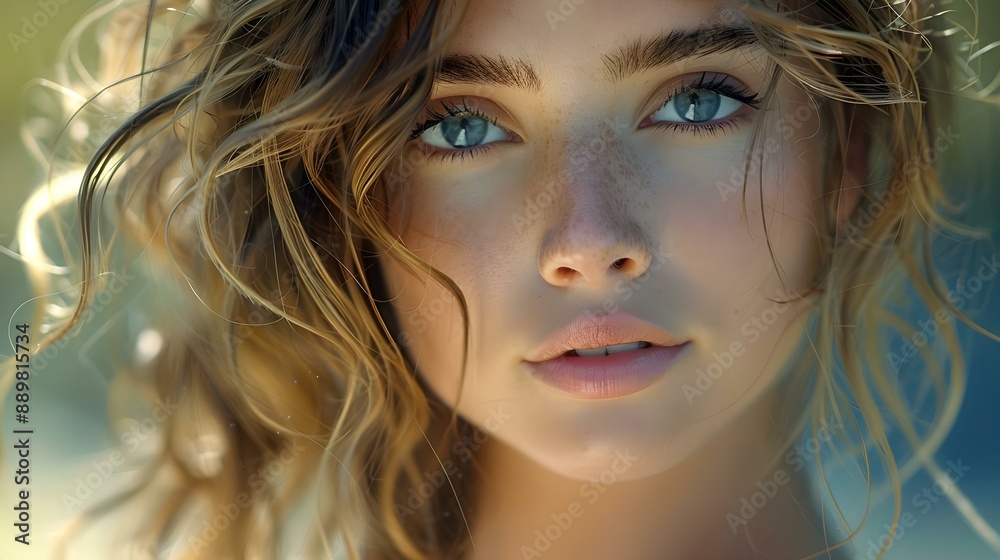 Portrait of a pretty and beautiful young woman Portrait of a pretty and beautiful young woman