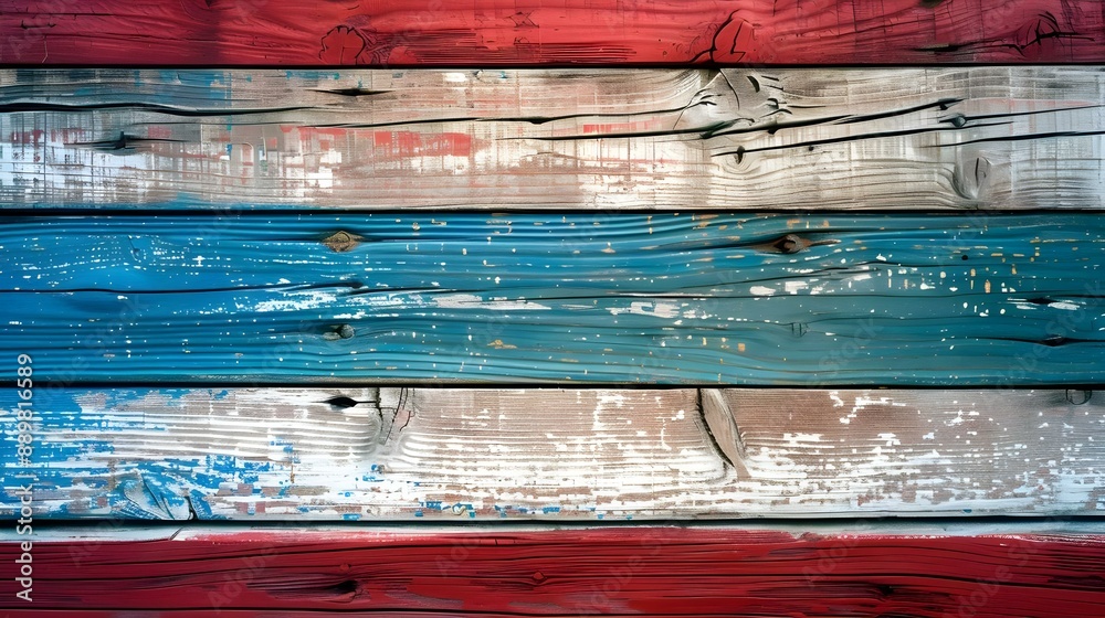 Rustic red, white, and blue wood background with a fade Stock Photo ...