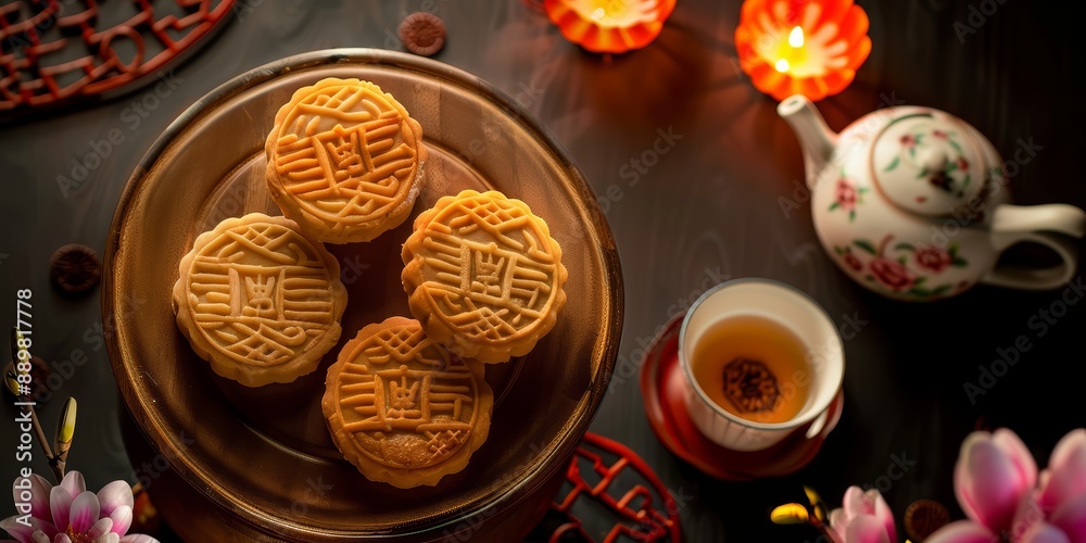 Mid autumn festival holiday background Mid autumn festival holiday background