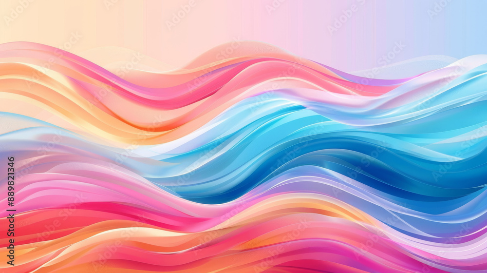 Abstract Colorful Wavy Lines Background Illustration Abstract Colorful Wavy Lines Background Illustration