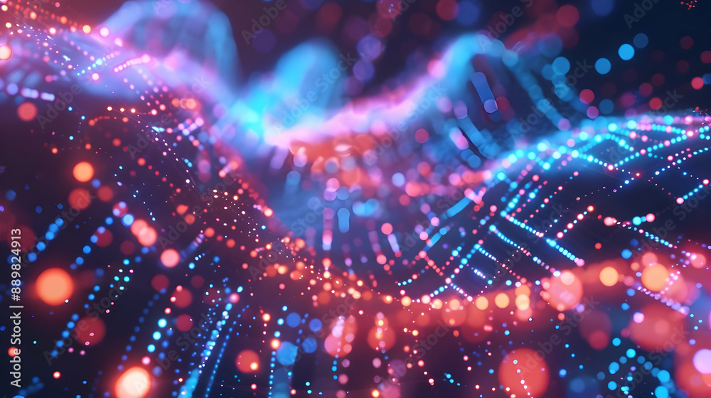 Abstract 3D Background with Blue and Red Lights Abstract 3D Background with Blue and Red Lights
