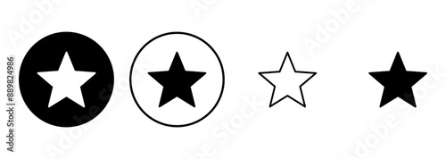 Star Icon set. rating icon vector. favourite star icon