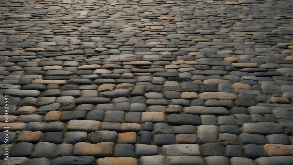 Pebble Paved Cobblestone Texture