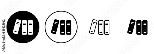 Library icon set. education icon vector
