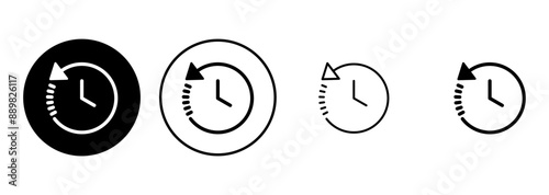 History icon set. recent event history