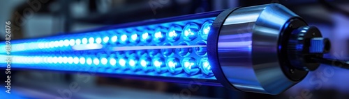 Blue light emitting diode LED technology for industrial applications, High-intensity, long-life, energy-efficient blue LED light source, Ideal for UV curing, sterilization, and air purification
