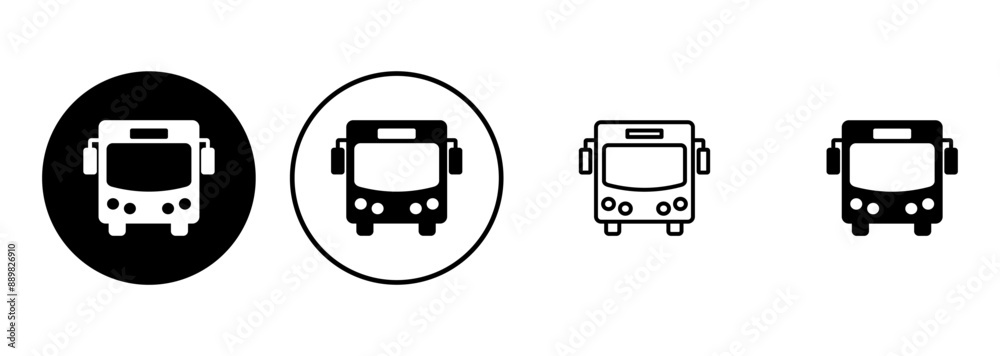 Bus icon set. bus vector icon