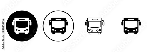 Bus icon set. bus vector icon