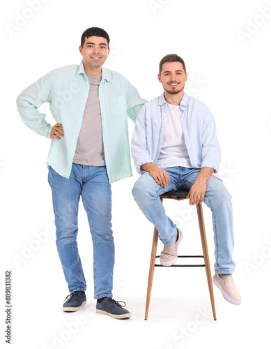 Handsome young brothers on ...